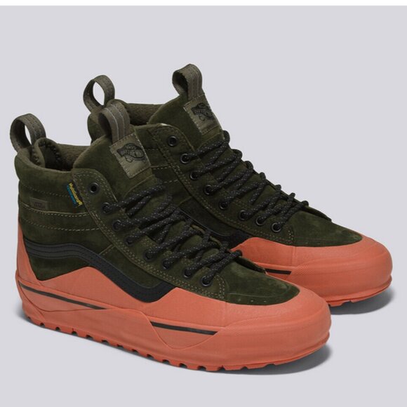 New Vans Sk8-Hi Dip MTE-2 Olive/Orange Sneakers High-Top Shoes 2023